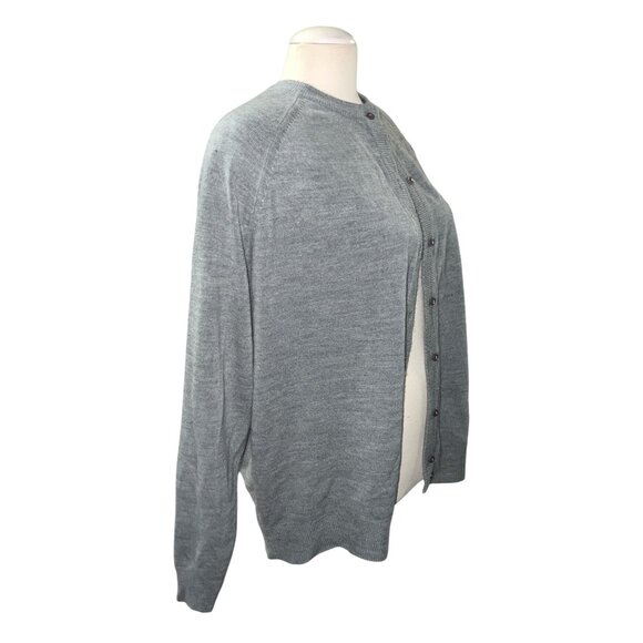 Goodclothes Woman Gray Button-Front Cardigan Sweater 2X Acrylic Lightweight Long - Picture 11 of 11